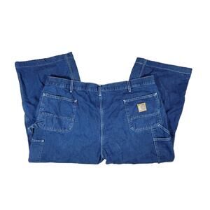 Vintage Carhartt Flannel Lined Carpenter Jeans sz 44x25 - made in USA